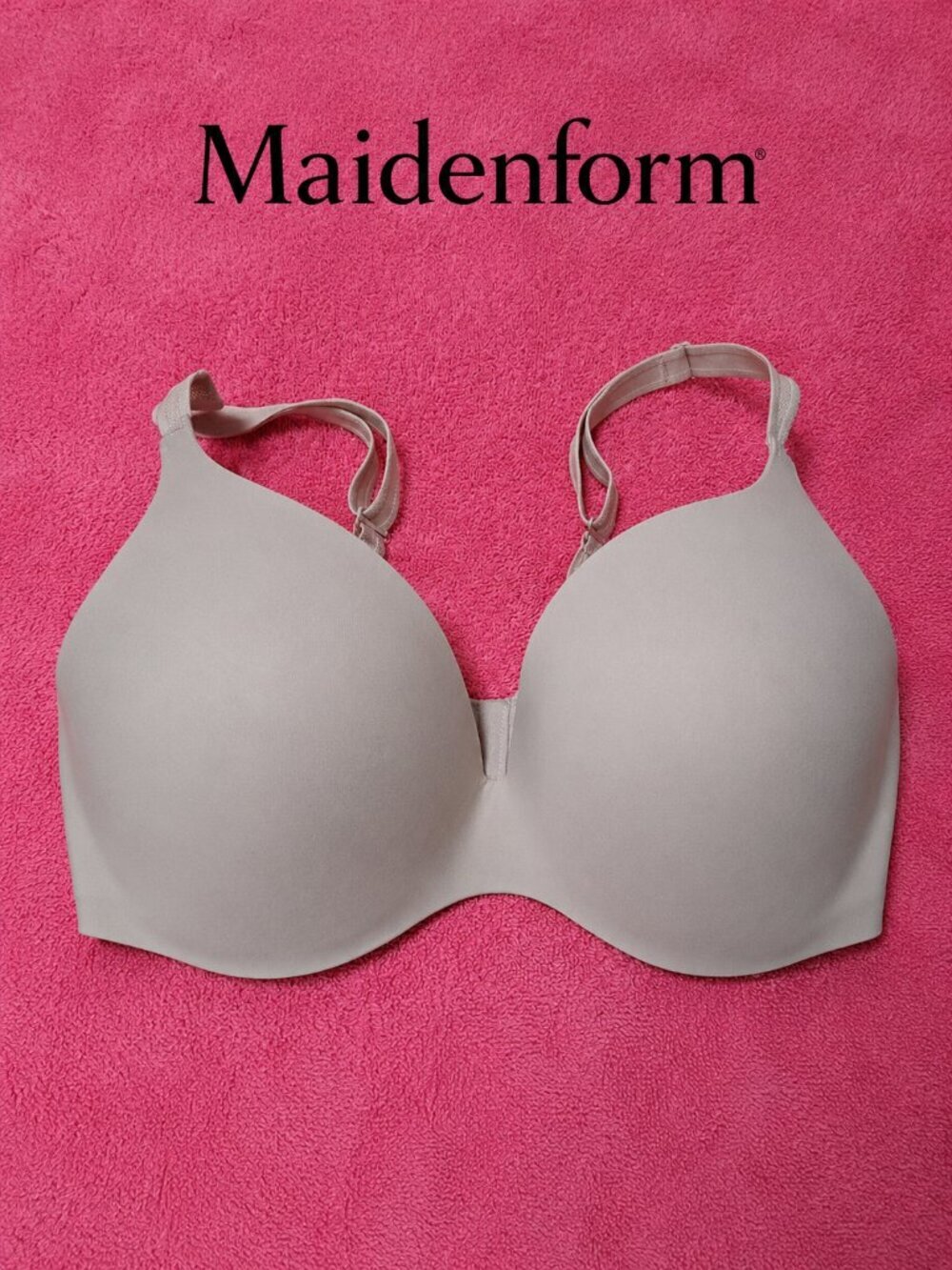 Maidenform Smooth padded UW Beige T-Shirt Bra 38B EUC